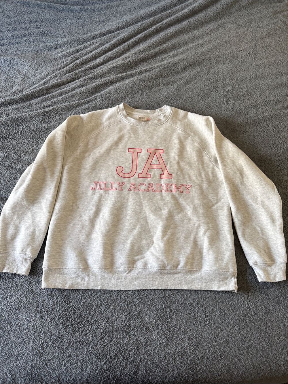 Brunette The Label x The Jilly Academy Light gray crew sweatshirt